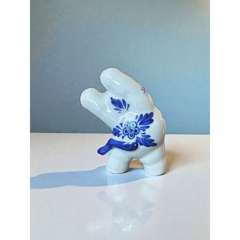 Gzhel Vintage‎ Russian Folk Art Porcelain Cats Blue White Figurine Exercise Yoga - Picture 3 of 16